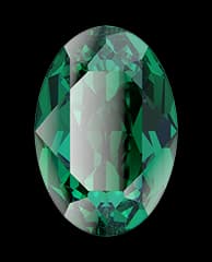 Oval Fancy Stone emerald 18mm (3pcs)