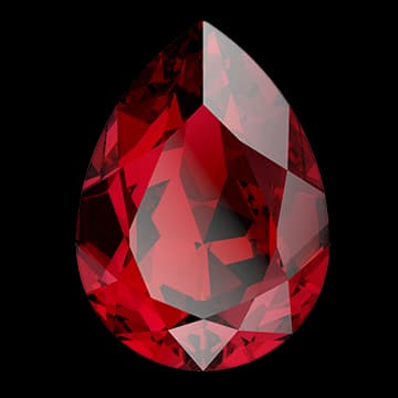 Xilian Pear Fancy Stone Scarlet 8x4mm (12pcs)