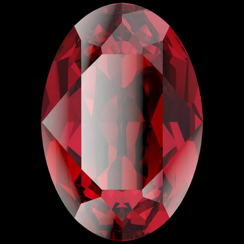 Oval Fancy Stone Scarlet 14mm (12pcs)