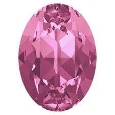 Oval Fancy Stone Rose 18mm (3pcs)