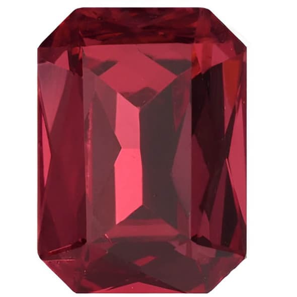 Octagon Fancy Stone Scarlet 6x4mm (12pcs)