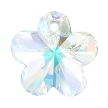 FLOWER PENDANT CRYSTALS AB 8MM (12PIEZAS)
